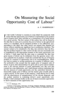 On measuring the social opportunity cost of labour