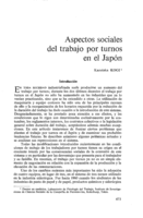Aspectos sociales del trabajo por turnos en el Japón