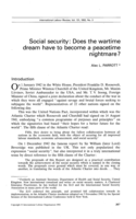 Social security: does the wartime dream have to become a peacetime nightmare?