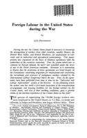 Foreign labour in the United States during the war
