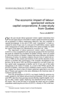 The economic impact of labour-sponsored venture capital corporations: a case study from Quebec