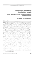 Community integration for disabled people: a new approach to their vocational training and employment