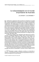La subcontratación en el mundo empresarial de Australia