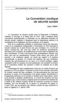 La Convention nordique de sécurité sociale