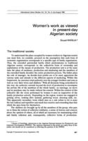 Women's work as viewed in present-day Algerian society