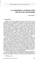 La réadaptation professionnelle des femmes handicapées