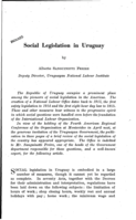 Social legislation in Uruguay