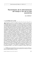 Reorientación de la administración del trabajo a raíz de la crisis económica