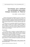 Tecnologías para satisfacer las necesidades esenciales: trabajos forestales en Filipinas