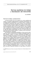 Normas equitativas de trabajo y liberalización del intercambio