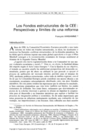Los fondos estructurales de la CEE: perspectivas y límites de una reforma