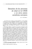 Derechos de las personas de edad en la URSS y en otros países socialistas europeos