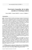 Comment s'acquitter de la dette sociale en Amérique latine