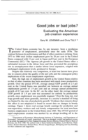 Good jobs or bad jobs?: evaluating the American job creation experience