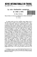 La crise charbonnière européenne de 1926 à 1927