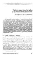 Relaciones entre el empleo y las necesidades esenciales
