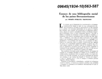 Ensayo de una bibliografía social de los países iberoamericanos