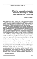 Effective occupational safety activities: findings in three Asian developing countries