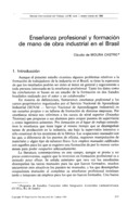 Enseñanza profesional y formación de mano de obra industrial en el Brasil