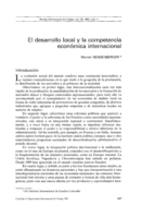 El desarrollo local y la competencia económica internacional