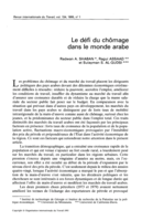 Le défi du chômage dans le monde arabe
