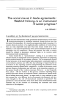 The social clause in trade agreements: wishful thinking or an instrument of social progress?
