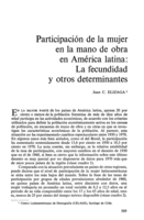 Participación de la mujer en la mano de obra en América latina: la fecundidad y otros determinantes