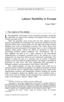 Labour flexibility in Europe