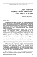 Chocs extérieurs et politiques de stabilisation: mieux répartir le fardeau