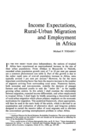 Income expectations, rural-urban migration and employment in Africa