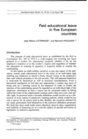 Paid educational leave in five European countries