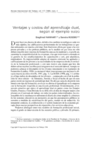 Ventajas y costos del aprendizaje dual: según el ejemplo suizo