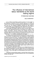 The influence of international labour standards on the world trading regime: a historical overview