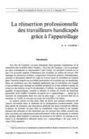 La réinsertion professionnelle des travailleurs s handicapésgrâce àl 'appareillage