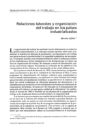 Relaciones laborales y organización del trabajo en los países industrializados