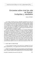 Encuestas sobre nivel de vida en Suecia: incógnitas y resultados