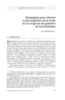 Estrategias para reforzar la participación de la mujer en los órganos de gobierno de los sindicatos