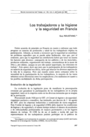 Los trabajadores y la higiene y la seguridad en Francia