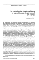La participation des travailleurs et les politiques du personnel en France