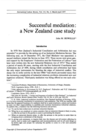 Successful mediation: a New Zealand case study