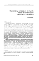 Migración y empleo en el mundo árabe: la construcción como factor de política