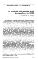 La protection judiciaire des droits des travailleurs en URSS