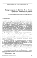 Les principes du Comité de la liberté syndicale relatifs aux grèves
