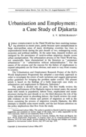 Urbanisation and employment: a case study of Djakarta