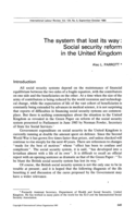 The system that lost its way: social security reform in the United Kingdom