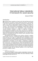 International labour standards: a framework for social security