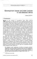 Development issues and state policies in sub-Saharan Africa