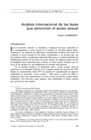 Análisis internacional de las leyes que sancionan el acoso sexual