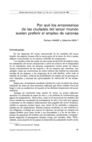Por qué los empresarios de las ciudades del tercer mundo suelen preferir el empleo de varones