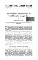 The problems and prospects of social security in Argentina